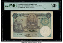 Portugal Banco de Portugal 5 Escudos 25.6.1920 Pick 114 PMG Very Fine 20. Minor repairs are noted on example.

HID09801242017

© 2020 Heritage Auction...