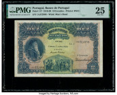 Portugal Banco de Portugal 10 Escudos 7.7.1920 Pick 117 PMG Very Fine 25. Minor rust has been noted on this example.

HID09801242017

© 2020 Heritage ...
