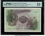 Portugal Banco de Portugal 20 Escudos 13.4.1926 Pick 122 PMG Choice Fine 15 Net. Repairs and pieces added are noted on this example.

HID09801242017

...
