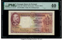 Portugal Banco de Portugal 20 Escudos 17.9.1929 Pick 143 PMG Extremely Fine 40. Minor stains are noted on this example.

HID09801242017

© 2020 Herita...