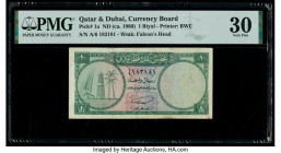 Qatar & Dubai Currency Board 1 Riyal ND (ca. 1960) Pick 1a PMG Very Fine 30. Stains.

HID09801242017

© 2020 Heritage Auctions | All Rights Reserved