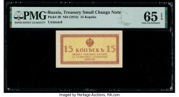Russia Small Change Note 15 Kopeks ND (1915) Pick 29 PMG Gem Uncirculated 65 EPQ. 

HID09801242017

© 2020 Heritage Auctions | All Rights Reserved