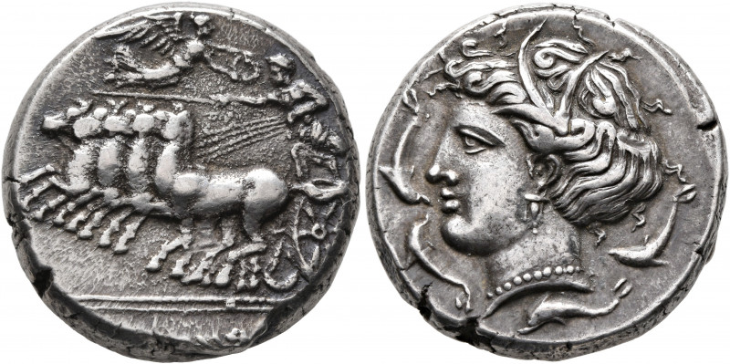 SICILY. Lilybaion (as ‘Cape of Melkart’). Circa 330-305 BC. Tetradrachm (Silver,...