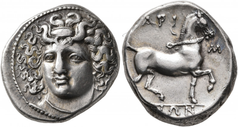 THESSALY. Larissa. Circa 356-342 BC. Stater (Silver, 23 mm, 12.32 g, 11 h). Head...