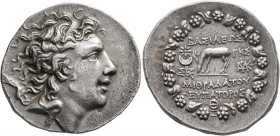 KINGS OF PONTOS. Mithradates VI Eupator, circa 120-63 BC. Tetradrachm (Silver, 33 mm, 16.39 g, 11 h), Pergamon, BE 223, 9th month = June 74 BC. Diadem...