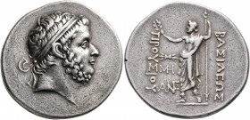 KINGS OF BITHYNIA. Prusias I Chloros, circa 230-182 BC. Tetradrachm (Silver, 32 mm, 17.00 g, 12 h). Diademed head of Prusias I to right. Rev. ΒΑΣΙΛΕΩΣ...