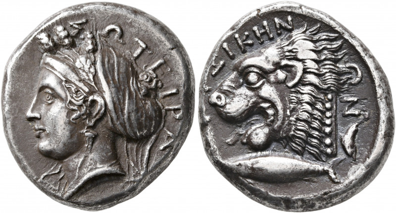 MYSIA. Kyzikos. Circa 410-390 BC. Tetradrachm (Silver, 24 mm, 15.00 g, 6 h). ΣΩΤ...