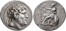 KINGS OF PERGAMON. Eumenes I, 263-241 BC. Tetradrachm (Silver, 30 mm, 17.00 g, 12 h), Pergamon, circa 255/0-241. Laureate head of Philetairos to right...