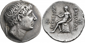 SELEUKID KINGS OF SYRIA. Antiochos I Soter, 281-261 BC. Tetradrachm (Silver, 30 mm, 16.74 g, 9 h), Seleukeia on the Tigris. Diademed head of Antiochos...