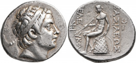 SELEUKID KINGS OF SYRIA. Seleukos III Soter (Keraunos), 225-222 BC. Tetradrachm (Silver, 29 mm, 16.91 g, 12 h), Antiochia on the Orontes. Diademed hea...