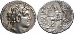 SELEUKID KINGS OF SYRIA. Alexander I Balas, 152-145 BC. Tetradrachm (Silver, 29 mm, 16.71 g, 1 h), Antiochia on the Orontes, SE 165 = 148/7. Diademed ...