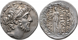 SELEUKID KINGS OF SYRIA. Antiochos IX Eusebes Philopator (Kyzikenos), 114/3-95 BC. Tetradrachm (Silver, 29 mm, 16.47 g, 12 h), Antiochia on the Oronte...