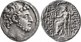 SELEUKID KINGS OF SYRIA. Demetrios III Eukairos, 97/6-88/7 BC. Tetradrachm (Silver, 28 mm, 13.89 g, 12 h), Antiochia on the Orontes, perhaps 88/7. Dia...
