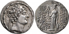 SELEUKID KINGS OF SYRIA. Seleukos VI Epiphanes Nikator, circa 96-94 BC. Tetradrachm (Silver, 28 mm, 16.16 g, 12 h), Seleukeia on the Kalykadnos. Diade...