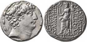 SELEUKID KINGS OF SYRIA. Philip I Philadelphos, circa 95/4-76/5 BC. Tetradrachm (Silver, 26 mm, 16.00 g, 12 h), Antiochia on the Orontes, after 88/7. ...