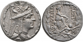 KINGS OF ARMENIA. Tigranes II ‘the Great’, 95-56 BC. Tetradrachm (Silver, 26 mm, 15.81 g, 12 h), Tigranokerta, circa 80-68. Draped bust of Tigranes II...