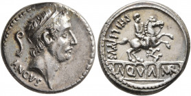 L. Marcius Philippus, 57 BC. Denarius (Silver, 18 mm, 3.86 g, 7 h), Rome. ANCVS Diademed head of Ancus Marcius to right; behind, lituus. Rev. PHILIPPV...