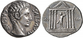 Augustus, 27 BC-AD 14. Denarius (Silver, 19 mm, 3.80 g, 6 h), uncertain Spanish mint (Colonia Patricia or Tarraco?), circa 19 BC. CAESAR AVGVSTVS Bare...