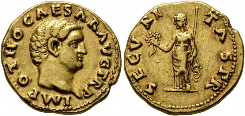 Otho, 69. Aureus (Gold, 19 mm, 7.26 g, 7 h), Rome, 15 January-9 March 69. IMP OT...