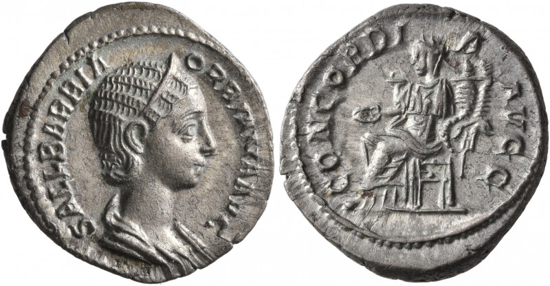 Orbiana, Augusta, 225-227. Denarius (Silver, 20 mm, 3.19 g, 7 h), Rome, 225. SAL...