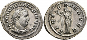 Balbinus, 238. Denarius (Silver, 21 mm, 2.75 g, 12 h), Rome, circa April-June 238. IMP C D CAEL BALBINVS AVG Laureate, draped and cuirassed bust of Ba...