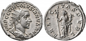 Volusian, 251-253. Antoninianus (Silver, 22 mm, 4.81 g, 1 h), Rome (?), 252. IMP C C VIB VOLVSIANVS AVG Radiate, draped and cuirassed bust of Volusian...
