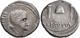 Forces of Galba in Spain. Anonymous, 3 April-2nd half of June 68. Denarius (Silver, 17 mm, 3.01 g, 5 h), uncertain mint in Spain. Group I. LIBER[TAS] ...