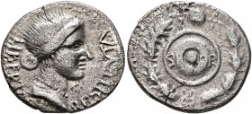 Forces of Galba in Spain. Anonymous, 3 April-2nd half of June 68. Denarius (Silver, 18 mm, 3.46 g, 6 h), uncertain mint in Spain. Group V. LIBERTAS RE...