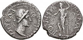 Forces of Galba in Spain. Anonymous, 3 April-2nd half of June 68. Denarius (Silver, 17 mm, 3.26 g, 6 h), uncertain mint in Spain. Group VI. SALVS PVBL...