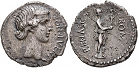Forces of Galba in Spain. Anonymous, 3 April-2nd half of June 68. Denarius (Silver, 19 mm, 3.57 g, 7 h), uncertain mint in Spain. Group X. BON•EVENT D...