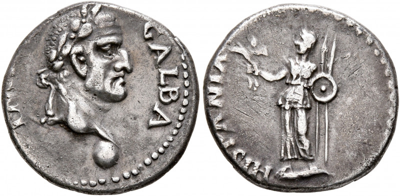 Galba, as Imperator. 3 April-2nd half of June 68. Denarius (Silver, 18 mm, 3.22 ...