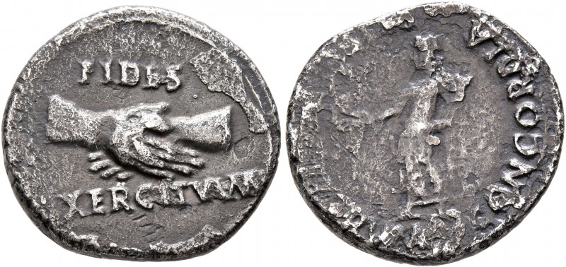 Rhine Legions. Anonymous, circa May-June 68. Denarius (Silver, 18 mm, 3.11 g, 7 ...
