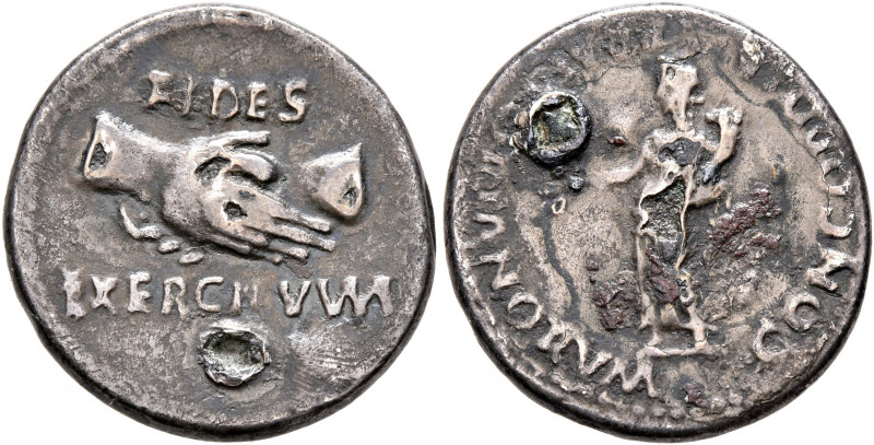Rhine Legions. Anonymous, circa May-June 68. Denarius (Subaeratus, 18 mm, 2.61 g...