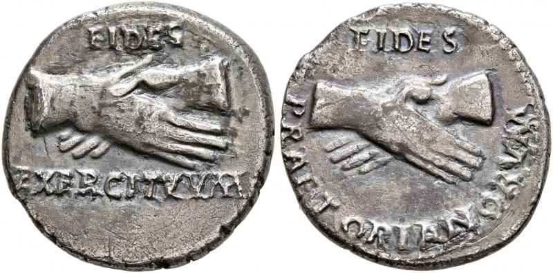 Rhine Legions. Anonymous, circa May-June 68. Denarius (Silver, 17 mm, 3.33 g, 6 ...