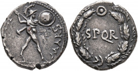 Rhine Legions. Anonymous, circa May/June-December 68. Denarius (Silver, 17 mm, 3.00 g, 5 h), uncertain mint in Gaul or in the Rhine Valley. 'S P Q R G...