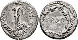 Rhine Legions. Anonymous, circa May/June-December 68. Denarius (Silver, 17 mm, 3.33 g, 5 h), uncertain mint in Gaul or in the Rhine Valley. 'S P Q R G...