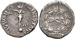 Rhine Legions. Anonymous, circa May/June-December 68. Denarius (Silver, 18 mm, 2.58 g, 10 h), uncertain mint in Gaul or in the Rhine Valley. 'S P Q R ...