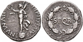 Rhine Legions. Anonymous, circa May/June-December 68. Denarius (Silver, 17 mm, 2.97 g, 6 h), uncertain mint in Gaul or in the Rhine Valley. 'S P Q R G...