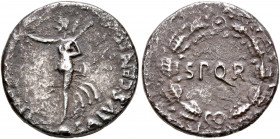 Rhine Legions. Anonymous, circa May/June-December 68. Denarius (Silver, 16 mm, 2.86 g, 1 h), uncertain mint in Gaul or in the Rhine Valley. 'S P Q R G...