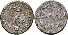 Rhine Legions. Anonymous, circa May/June-December 68. Denarius (Silver, 18 mm, 2.30 g, 5 h), uncertain mint in Gaul or in the Rhine Valley. 'S P Q R G...