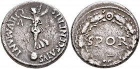 Rhine Legions. Anonymous, circa May/June-December 68. Denarius (Subaeratus, 17 mm, 3.09 g, 5 h), uncertain mint in Gaul or in the Rhine Valley. 'S P Q...