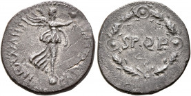 Rhine Legions. Anonymous, circa May/June-December 68. Denarius (Silver, 19 mm, 3.38 g, 4 h), uncertain mint in Gaul or in the Rhine Valley. 'S P Q R G...