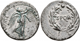 Rhine Legions. Anonymous, circa May/June-December 68. Denarius (Subaeratus, 18 mm, 3.30 g, 7 h), uncertain mint in Gaul or in the Rhine Valley. 'S P Q...