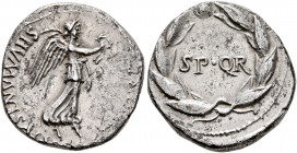 Rhine Legions. Anonymous, circa May/June-December 68. Denarius (Silver, 17 mm, 3.52 g, 1 h), uncertain mint in Gaul or in the Rhine Valley. 'S P Q R G...