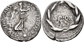 Rhine Legions. Anonymous, circa May/June-December 68. Denarius (Silver, 17 mm, 2.35 g, 11 h), uncertain mint in Gaul or in the Rhine Valley. 'S P Q R ...