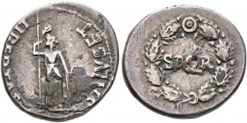 Rhine Legions. Anonymous, circa May/June-December 68. Denarius (Subaeratus, 17 mm, 2.60 g, 8 h), uncertain mint in Gaul or in the Rhine Valley. 'S P Q...