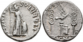 Rhine Legions. Anonymous, circa May/June-December 68. Denarius (Silver, 16 mm, 3.57 g, 5 h), uncertain mint in Gaul or in the Rhine Valley. 'SIGNA P R...