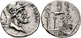 Rhine Legions. Anonymous, circa May/June-December 68. Denarius (Silver, 16 mm, 3.47 g, 5 h), uncertain mint in Gaul or in the Rhine Valley. 'SIGNA P R...