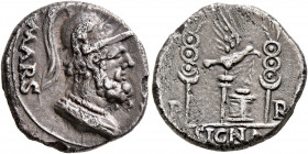 Rhine Legions. Anonymous, circa May/June-December 68. Denarius (Silver, 17 mm, 3.28 g, 5 h), uncertain mint in Gaul or in the Rhine Valley. 'SIGNA P R...