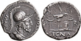 Rhine Legions. Anonymous, circa May/June-December 68. Denarius (Silver, 18 mm, 3.10 g, 7 h), uncertain mint in Gaul or in the Rhine Valley. 'SIGNA P R...